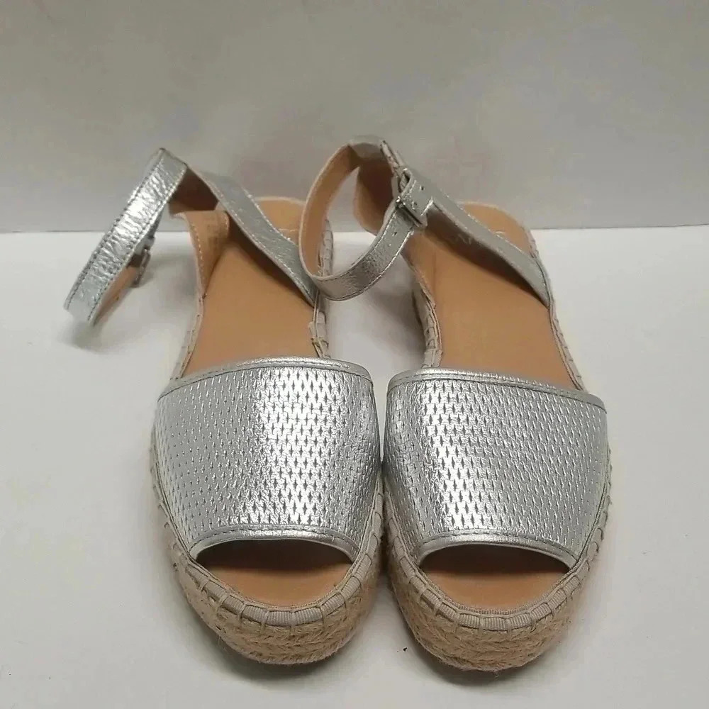 {Franco Sarto} Women's Ravenna 2 Platform Sandals, Silver, Size US 8.5 M - Picture 3 of 12